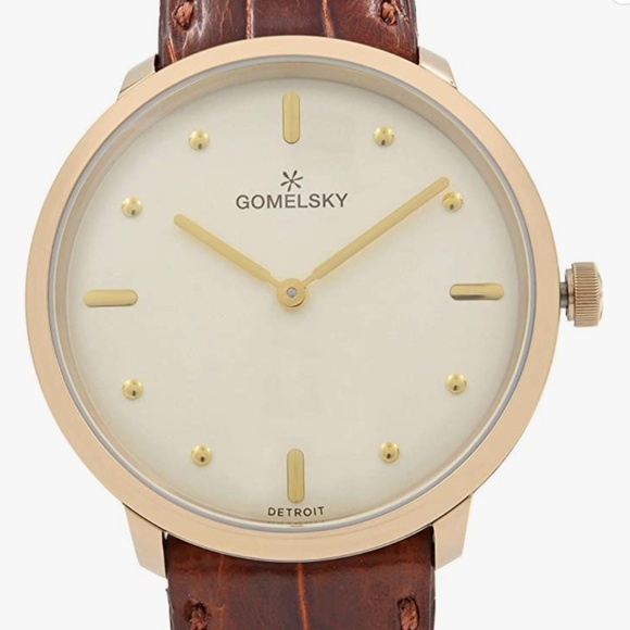 Gomelsky by Shinola Audry Rose Cream Dial Alligator Brown Leather Strap - Picture 2 of 4